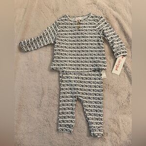 NWT Baby Infant Girls XOXO Ribbed Top & Bottom Set